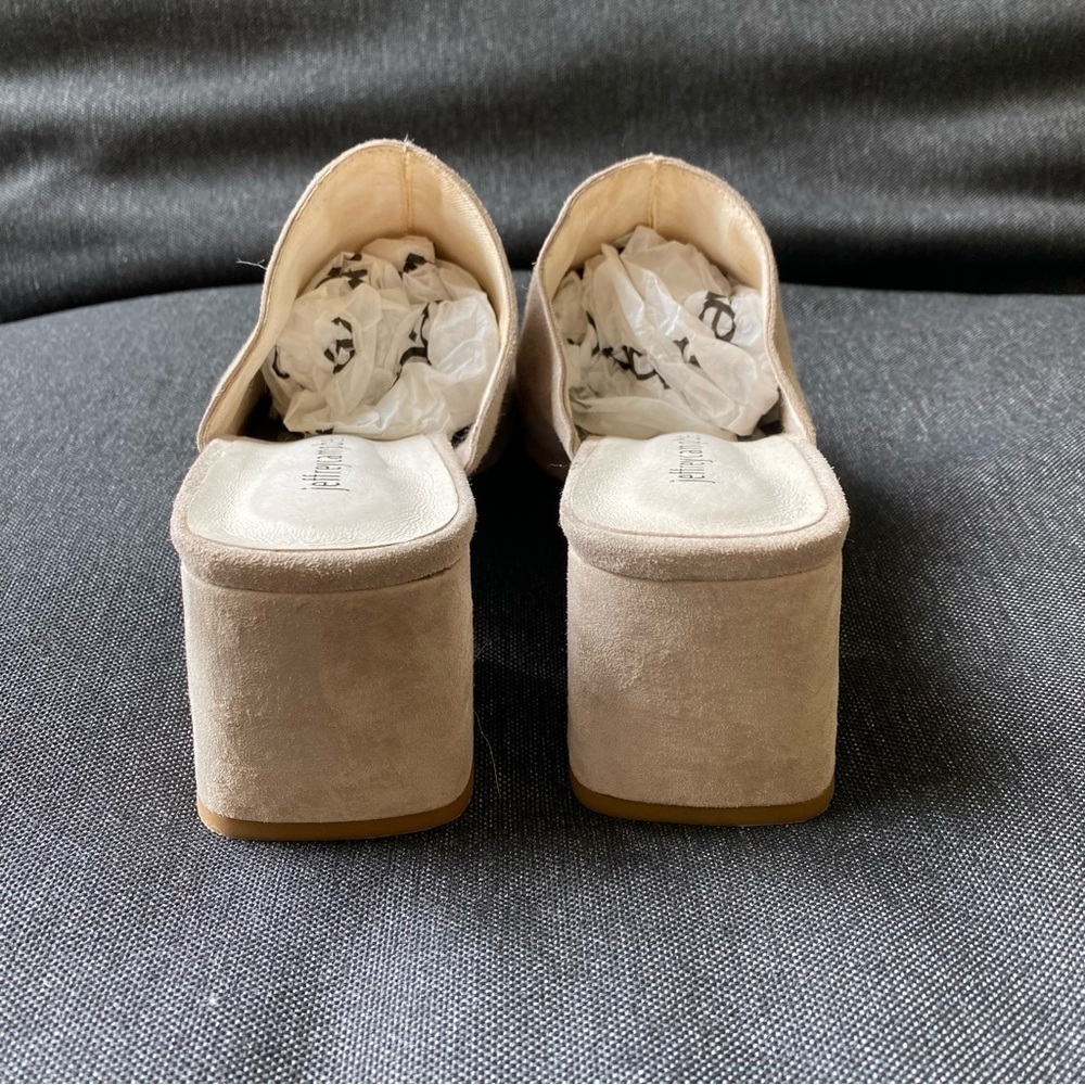 Jeffrey Campbell Perpetua Mules Sandals Tan Beige Leather Women’s Size 8 - Picture 5 of 8